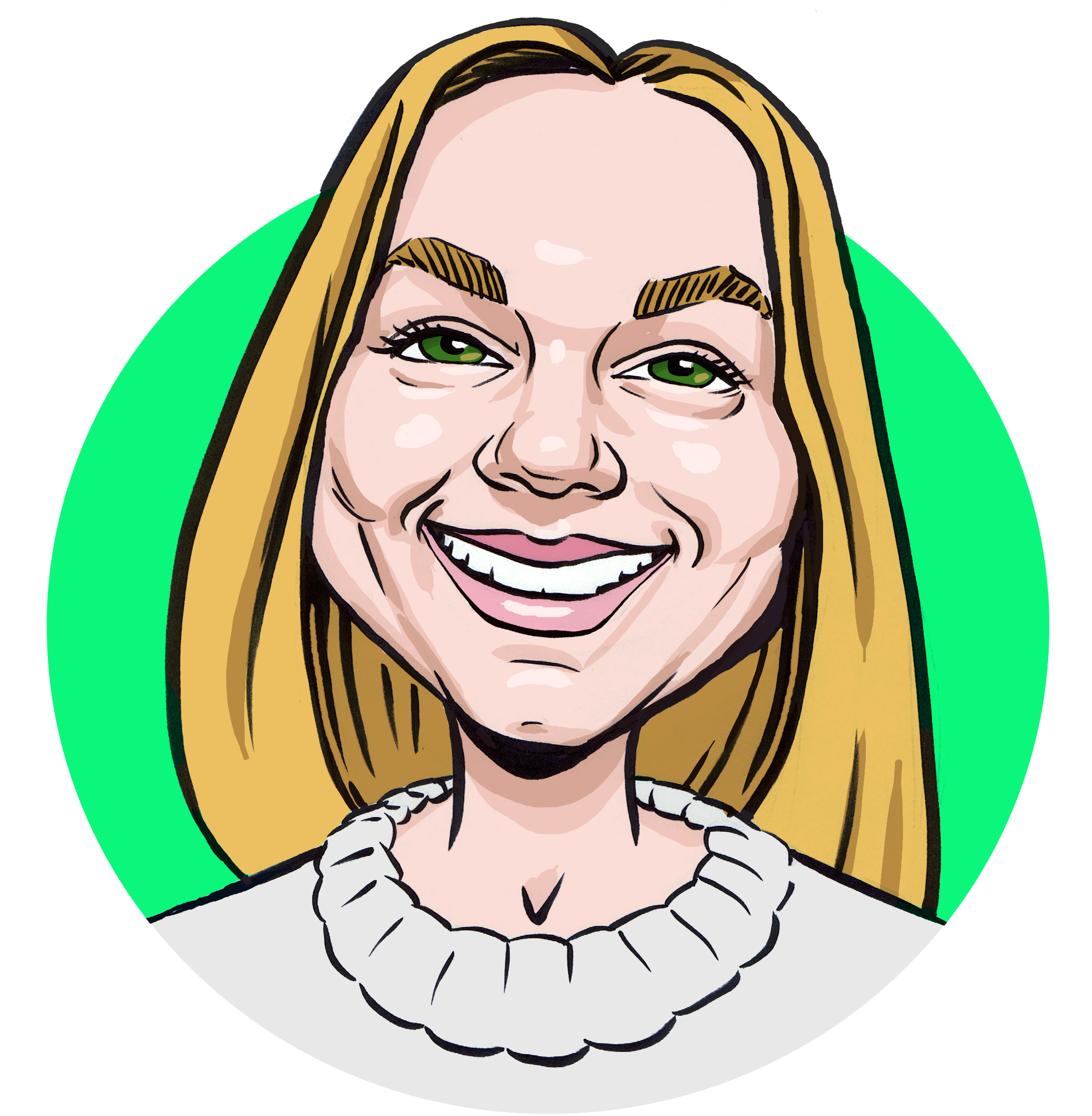 Caricature of Audrey Hasson